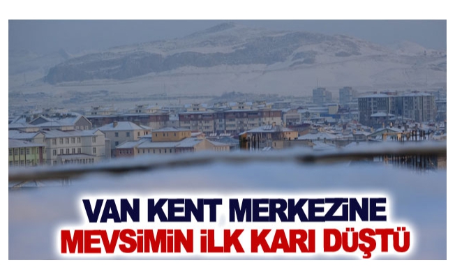 Van kent merkezine mevsimin ilk karı düştü