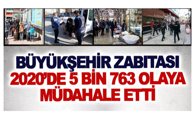 Büyükşehir zabıtası 2020’de 5 bin 763 olaya müdahale etti