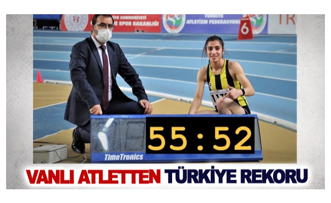 Vanlı atletten Türkiye rekoru