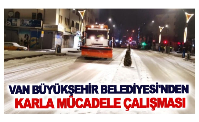 Van Büyükşehir Belediyesi'nden karla mücadele çalışması