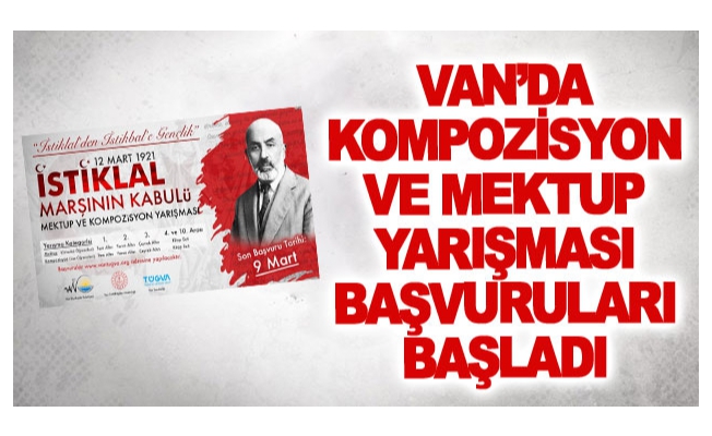 Van’da kompozisyon ve mektup yarışması başvuruları başladı