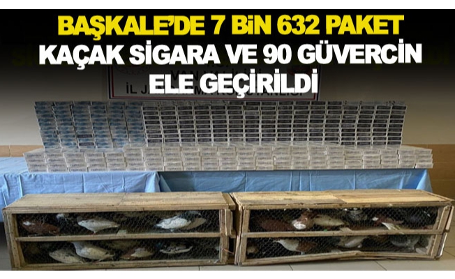 Başkale’de 7 bin 632 paket kaçak sigara ve 90 güvercin ele geçirildi