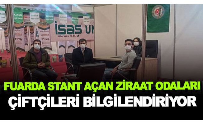 Fuarda stant açan Ziraat Odaları çiftçileri bilgilendiriyor