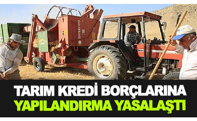 Tarım Kredi borçlarına yapılandırma yasalaştı