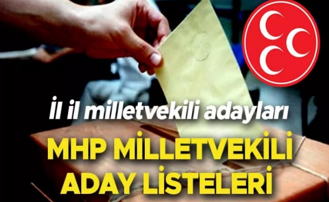 İl İl MHP Milletvekili Aday Listesi 2023