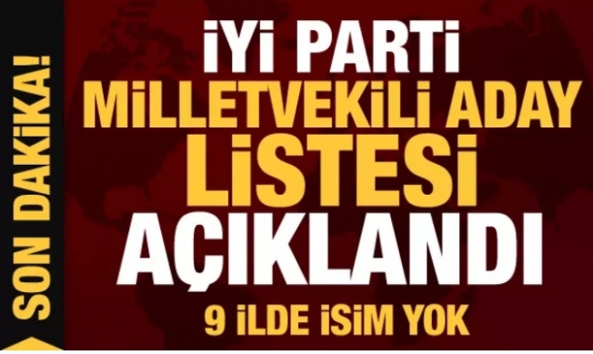 İYİ Parti'nin milletvekili aday listesi açıklandı! 9 ilde aday çıkarılmadı