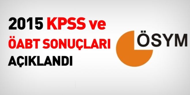 2015 KPSS ÖABT sonuçları sorgulama 2015 KPSS sonuçlarını öğrenebilirsiniz