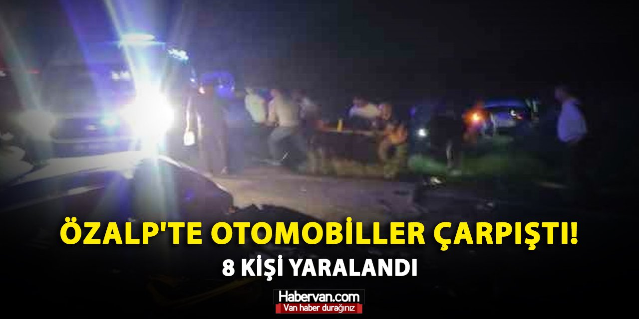 Özalp'te otomobiller çarpıştı! 8 kişi yaralandı