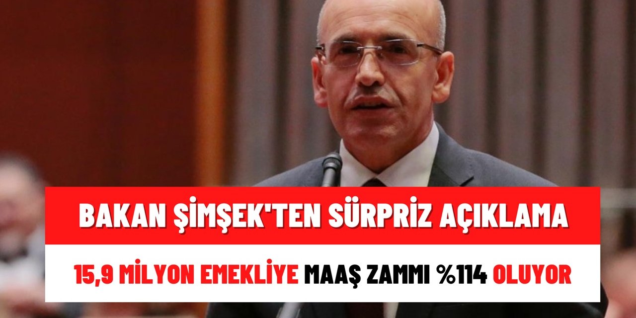15,9 milyon emekliye Bakan Mehmet Şimşek'ten MÜJDE! İlk kez açıkladı: Yüzde 114 zam SÜRPRİZİ geliyor