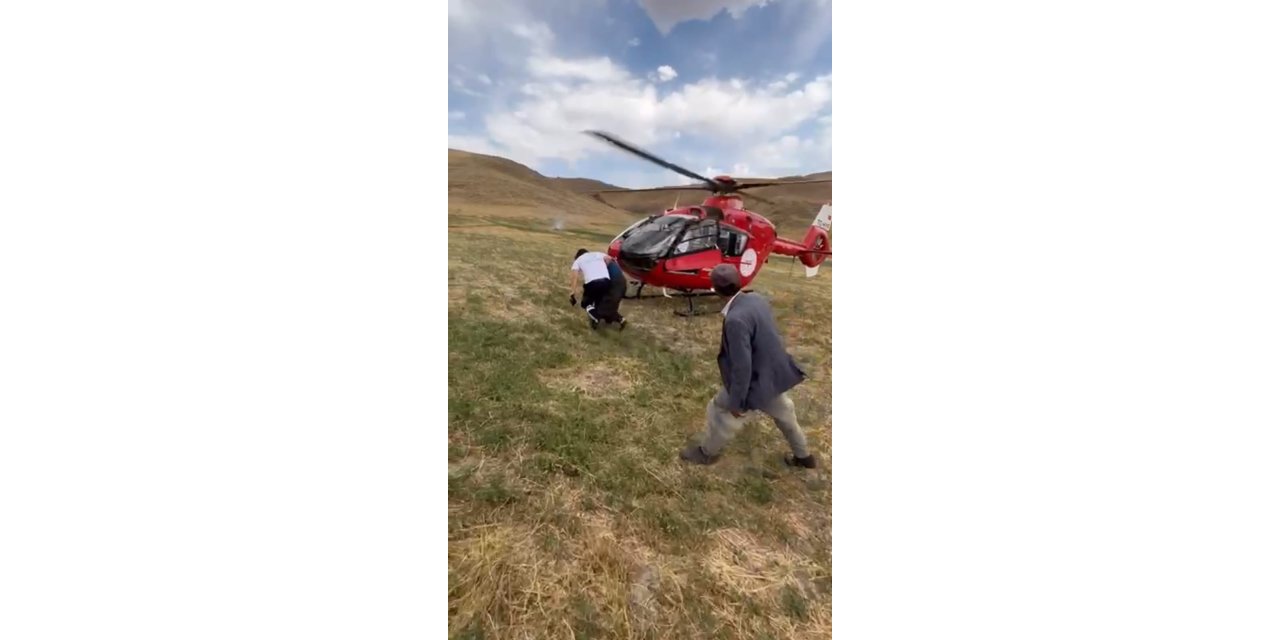 Arı Sokması Sonucu Fenalaşan Kadın, Ambulans Helikopterle Hastaneye Ulaştırıldı