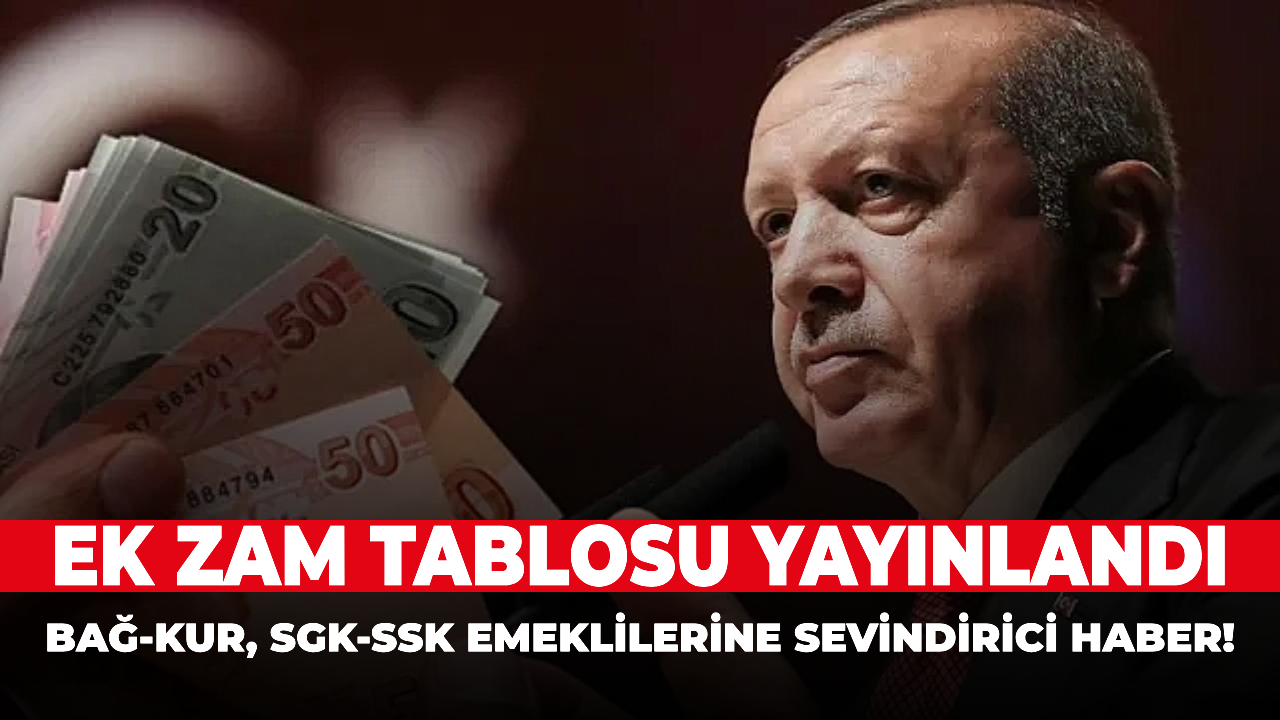 Bağ-kur, SGK-SSK emeklilerine sevindirici haber! Ek zam tablosu yayınlandı