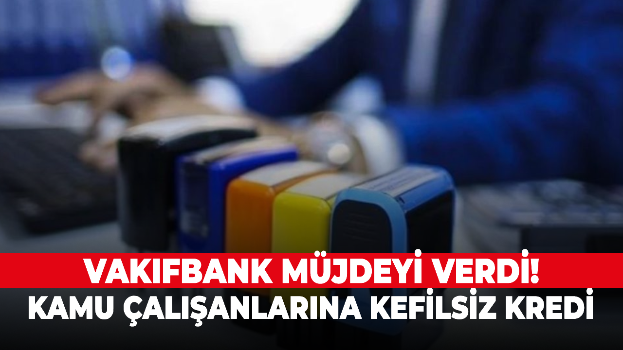 Vakıfbank müjdeyi verdi, kamu çalışanlarına kefilsiz kredi