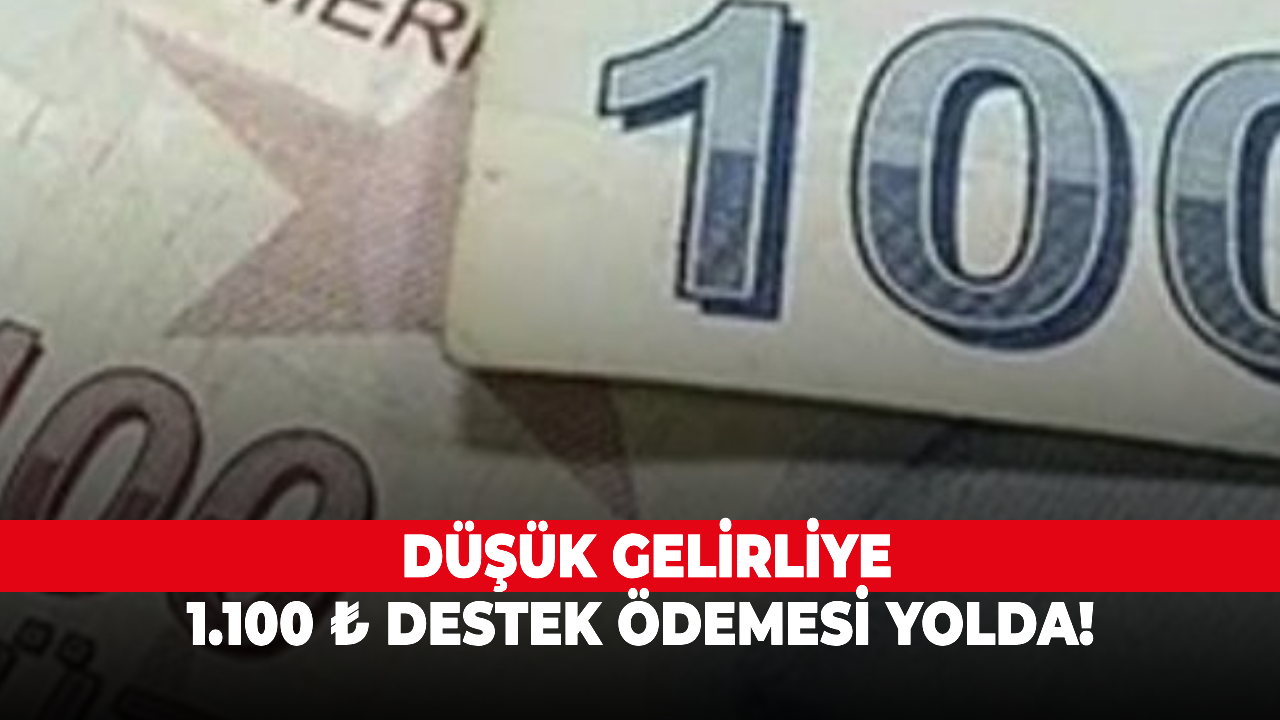 Düşük gelirliye 1.100 ₺ destek ödemesi yolda!