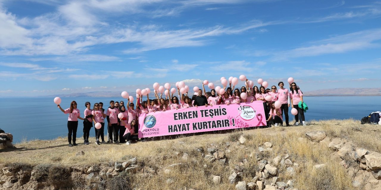 Tarihi Kalenin Zirvesinde Zumba Ve Yoga Yapıp, Meme Kanseri Farkındalığı İçin Pembe Balon Uçurdular