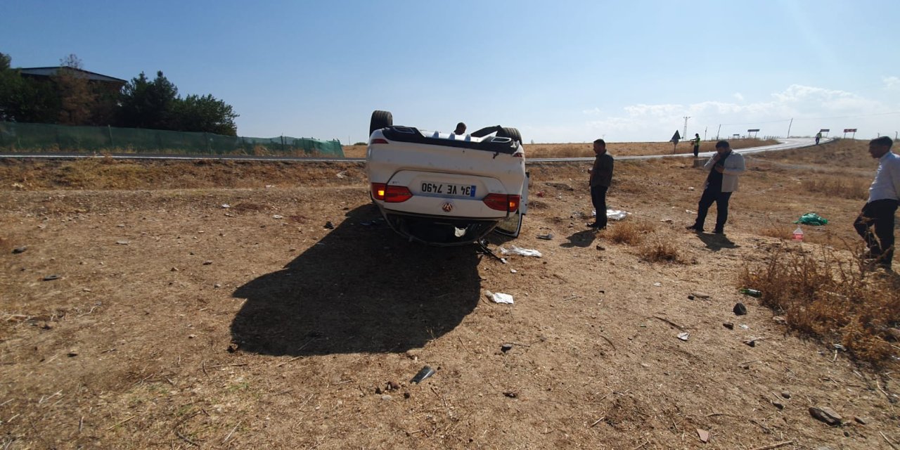 Taziyeye Gidenlerin Otomobili Takla Attı: 3’ü Çocuk 8 Yaralı