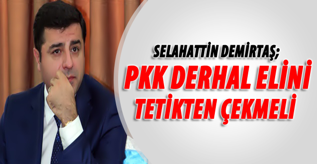 Demirtaş: PKK derhal elini tetikten çekmeli!