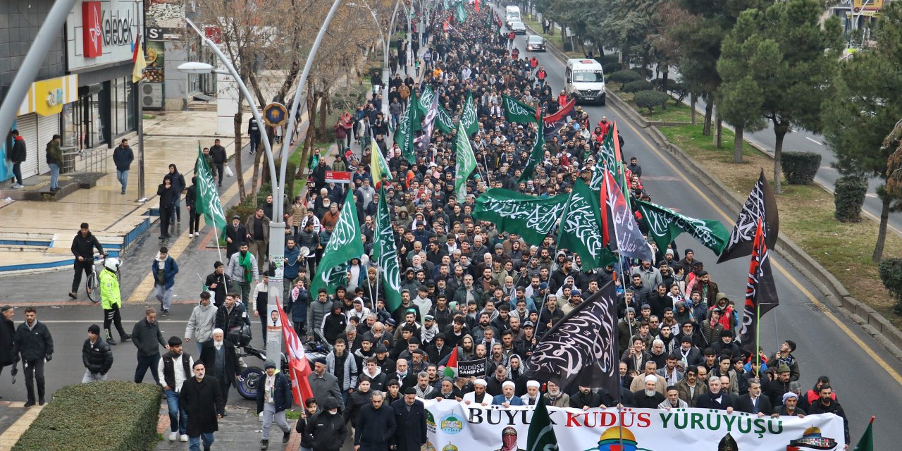 Diyarbakır'da 'Büyük Kudüs Yürüyüşü' Yapıldı