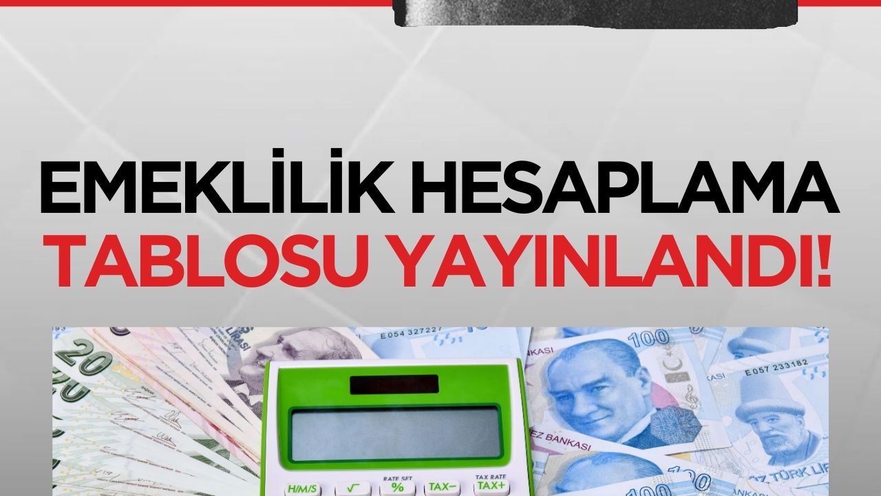 1998, 1999, 2005 ve 2009 Girişli Çalışanlar için Emeklilik Hesaplama Tablosu Açıklandı!