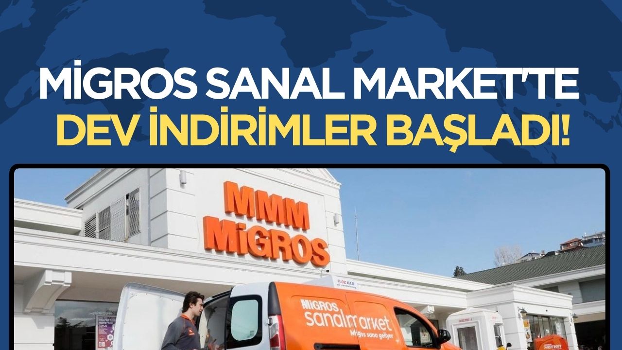 Migros sanal markette büyük indirimler başladı: Fiyatlar yüzde 50 düştü