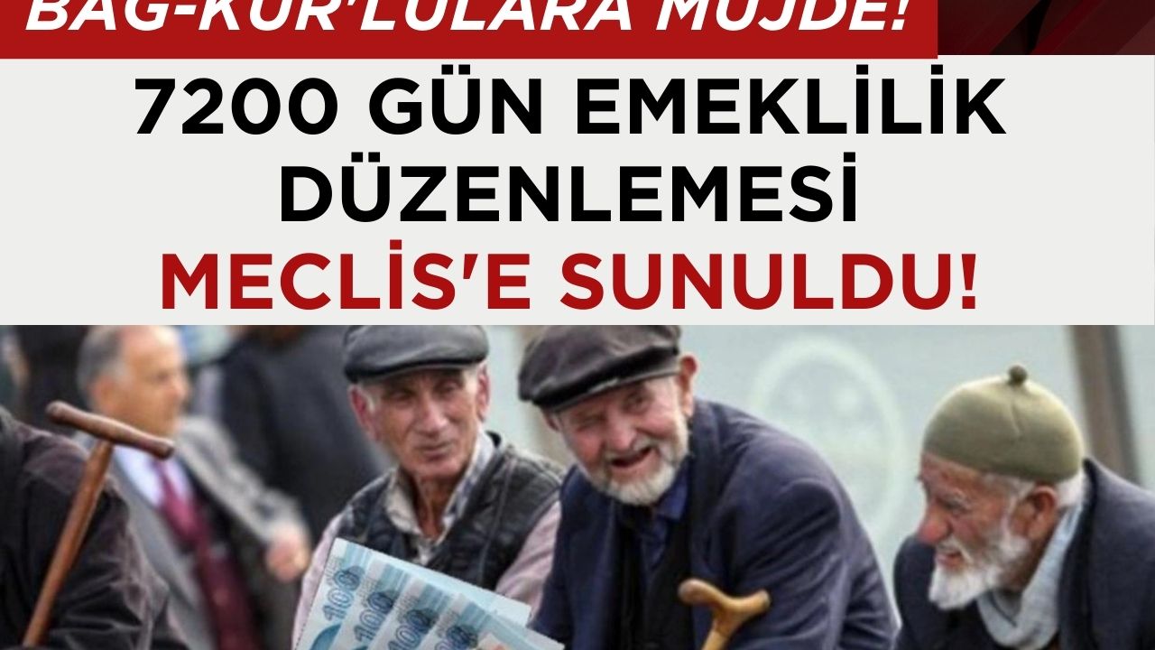 Meclis'ten Bağ-Kur 7200 Prim Gün Sayısı Kararı Geçti