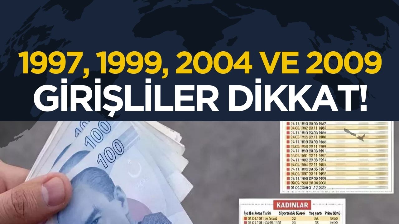 1997, 1999, 2004 ve 2009 girişliler için emeklilik yaşı düşüyor