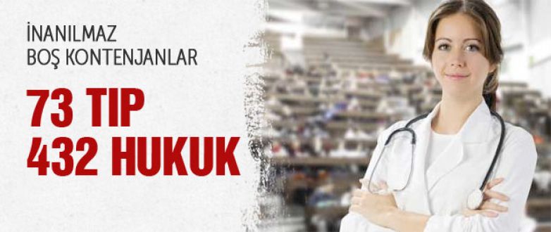 Tıp ve Hukuk fakültelerinde boş kontenjanlar