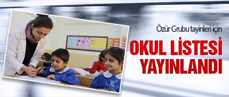 2015-Özür naklinde başvurulabilecek okullar açıklandı! Tam liste