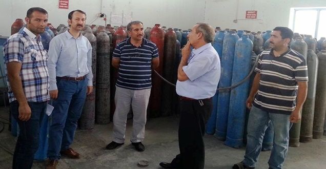 Van'da Basınçlı Tüp Denetimleri