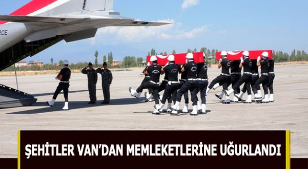 Şehitler memleketlerine uğurlandı