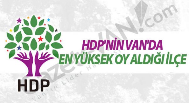 HDP'nin Van'da En Yüksek Oy Aldığı O ilçe