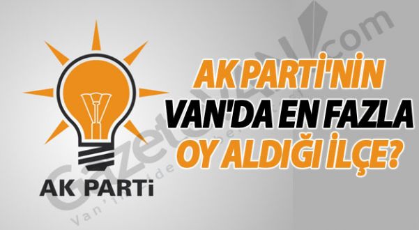 İşte Ak Parti'nin Van'da En Yüksek Oy Aldığı O İlçe