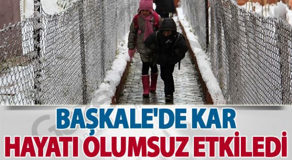 Başkale'de Kar Hayatı Olumsuz Etkiledi