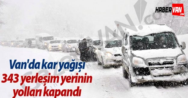 Van'da kar yağışı: 343 yerleşim yerinin yolları kapandı