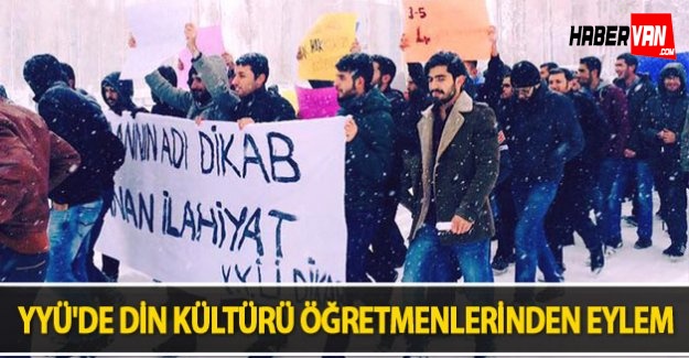 YYÜ'de Din kültürü Öğretmenlerinden eylem
