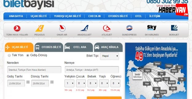 Atlas Jet Uçak Bileti www.biletbayisi.com Adresinde