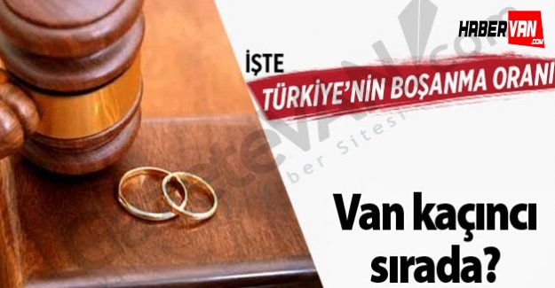 TÜİK illere göre boşanma oranlarını açıkladı Van kaçıncı sırada!