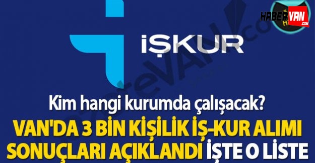 Üç bin kişilik İş-Kur Alımı Sonuçları Açıklandı
