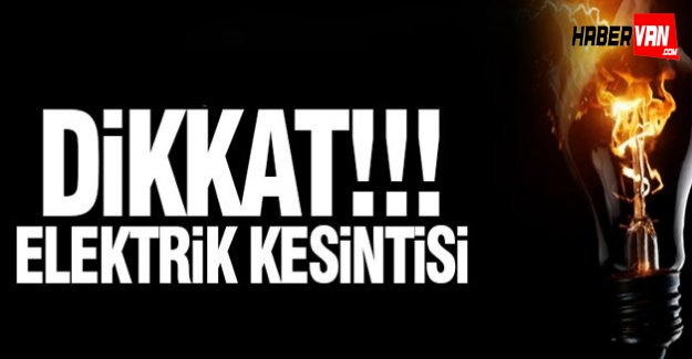 Van'da Elektrik Kesintisi