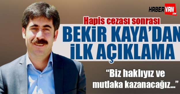 Eşbaşkan Bekir Kaya'dan flaş hapis açıklaması