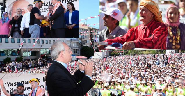 CHP Manisa mitingi!Kılıçdaroğlu Manisa'da konuştu