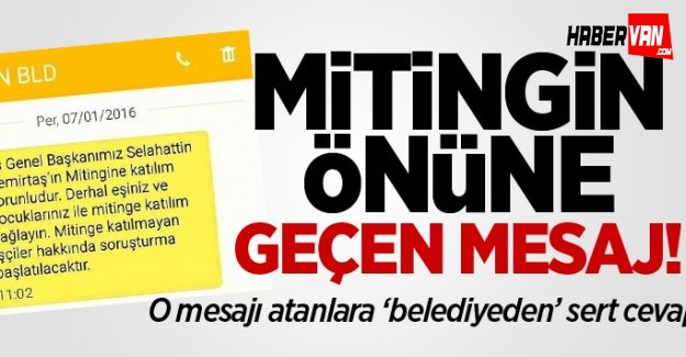 Demirtaş'ın mitingine katılın diye o SMS'leri kim gönderdi!