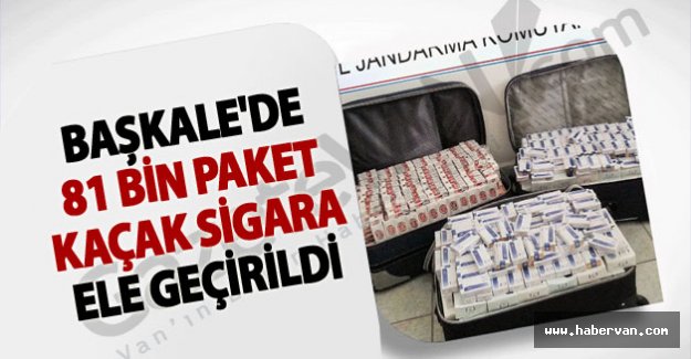 Başkale'de 81 Bin Paket Sigara Ele Geçirildi!Van haberleri