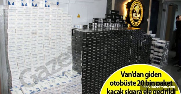Van’dan giden otobüste 20 bin paket kaçak sigara ele geçirildi-Van haberleri