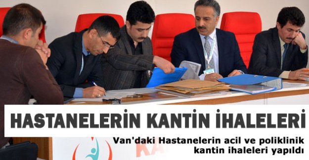Van'da Hastanelerin Kantin İhaleleri Gerçekleştirildi