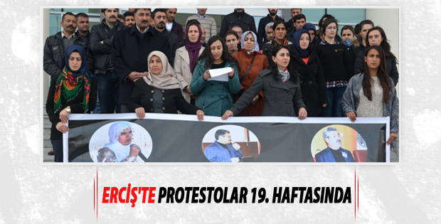 Erciş'te protestolar 19. haftasında‏