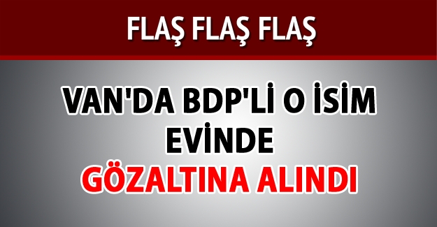 BDP Van İl  Örgütü'nden bir isme daha gözaltı - Son dakika Van Haberleri