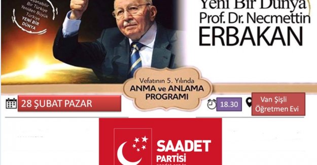 Van'da Rahmetli Necmettin Erbakan'ı Anma Program - Son dakika van haberleri