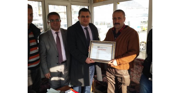 TÜİK'ten İş Yeri Sahiplerine Teşekkür Belgesi