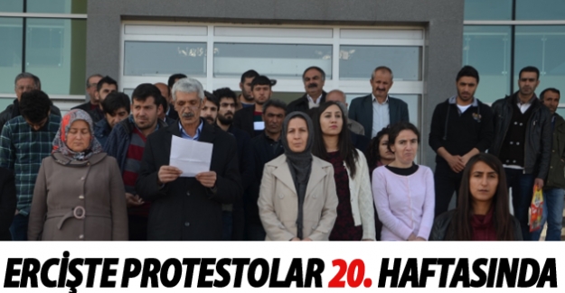 Ecriş'te Protestolar 20. haftasında-Son dakika van haberleri