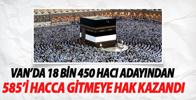 Van'da Bu Yıl 585 Kişi Hacı olacak-Son dakika Van Haberleri